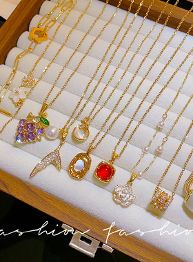 轻奢项链女长款新中式禅意吊坠复古民族风装饰波西米亚配饰毛衣链