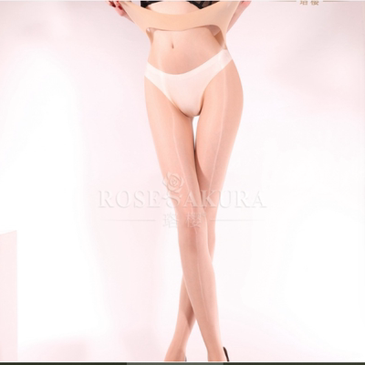 珞樱8542极光640针窄腰无缝深裆丝袜女超薄款丝滑油亮透明连裤袜