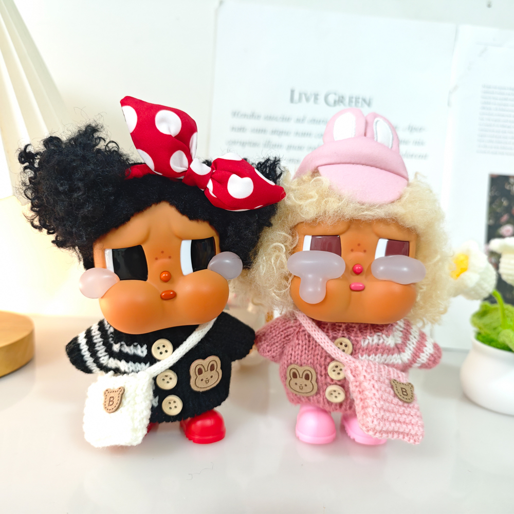 哭娃CRYBABY Vacation Mode On度假娃衣服搪胶挂件盲盒毛衣套装包