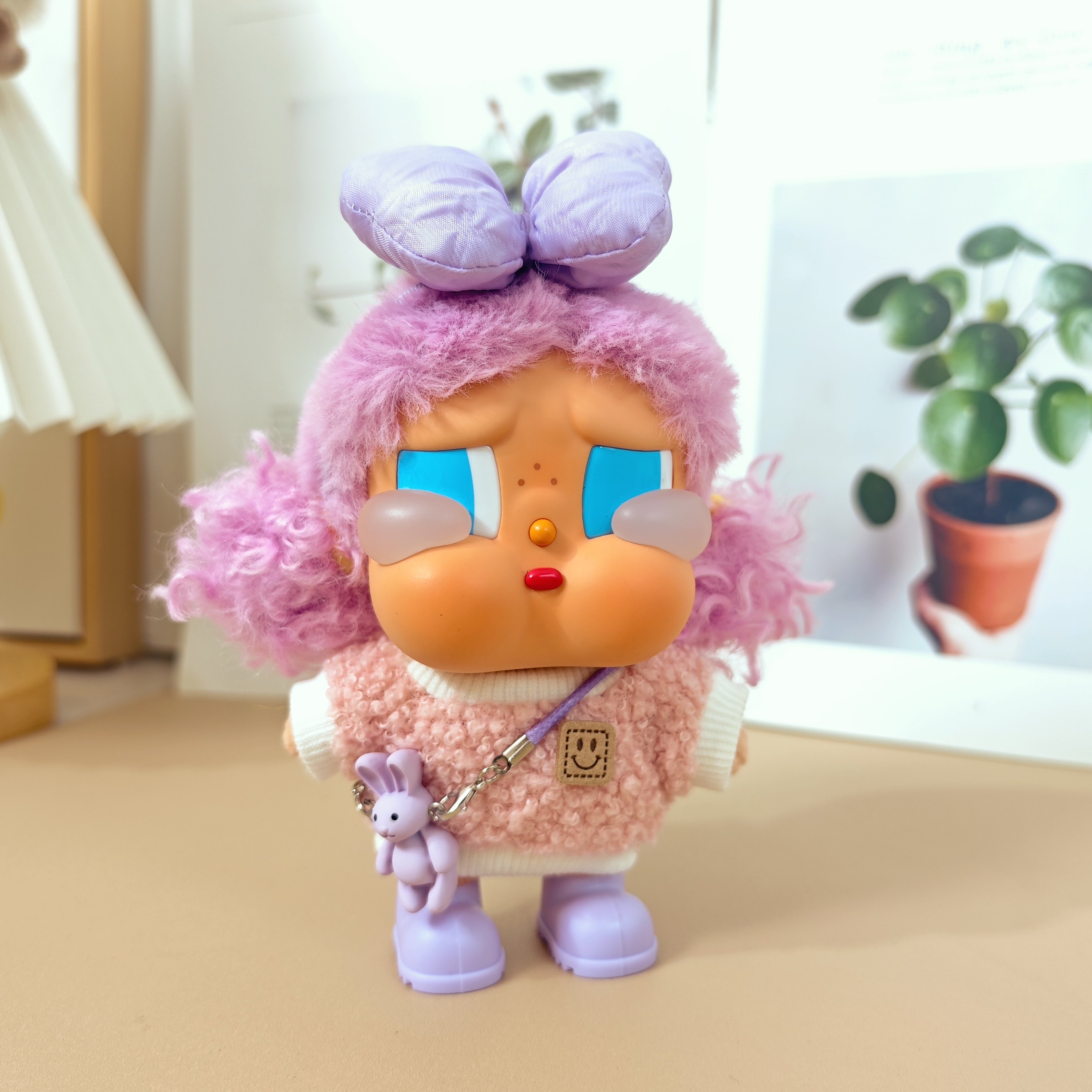 CRYBABY哭娃度假一起冲浪紫娃衣服毛绒粉笑脸圈圈绒冬日套装帽子,模玩/动漫/周边/娃圈三坑/桌游,棉花娃娃/毛绒玩具娃衣,淘宝优惠券,粉丝福利购,淘宝优惠卷