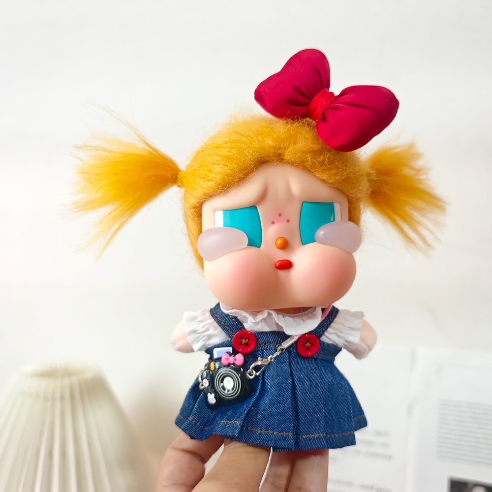 CRYBABY度假哭娃咕噜咕噜娃衣服牛仔背带小裙子3D打印红耳机鞋子