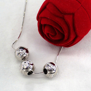 正品施华洛大孔串珠镶钻字母吊坠