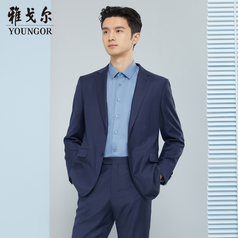 雅戈尔男士西服春秋新款官方商务休闲商场同款正装西装外套S1920