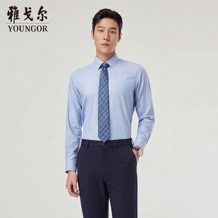 【专柜买手珠珠】【全棉免烫】雅戈尔春季新款男士长袖衬衫商务