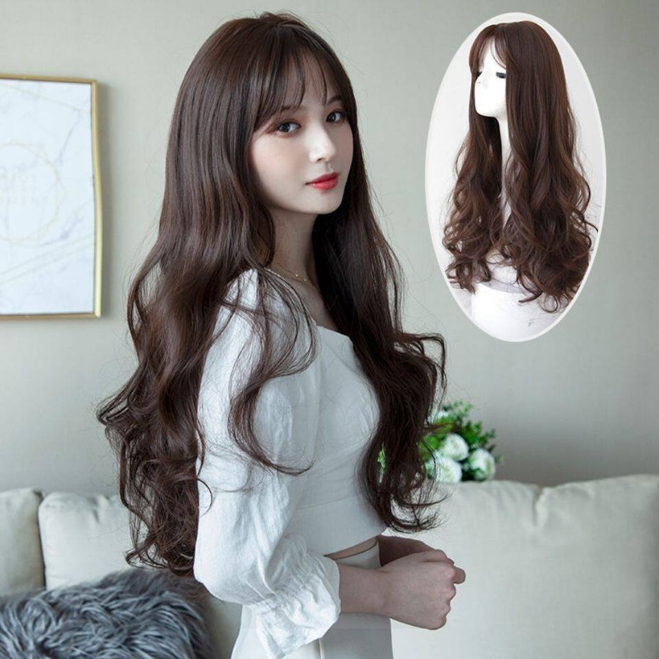 假发女长卷发套网红发型女大波浪中长发女式假发自然整顶全头套