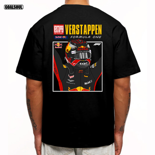 重磅纯棉短袖 F1维斯塔潘 复古休闲潮牌 红牛VERSTAPPEN美式 T恤