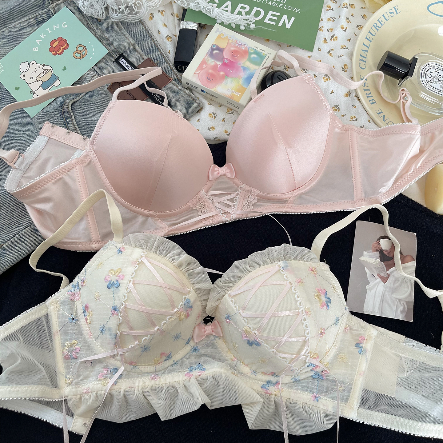 日系甜美内衣女小胸聚拢薄款舒适