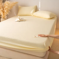 A mother and baby grade washed cotton bed cover, single solid color bedspread, three-piece set, Simmons mattress protection cover, anti-slip bed sheet thumbnail 6