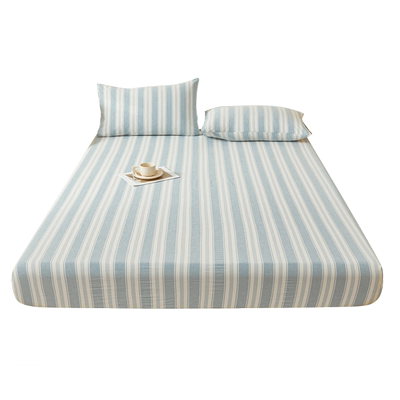 简约全棉床笠单件纯棉100防滑床垫保护套防尘罩三件套学生双单人