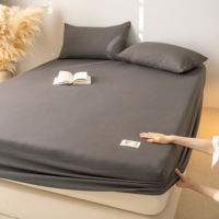 A mother and baby grade washed cotton bed cover, single solid color bedspread, three-piece set, Simmons mattress protection cover, anti-slip bed sheet thumbnail 3