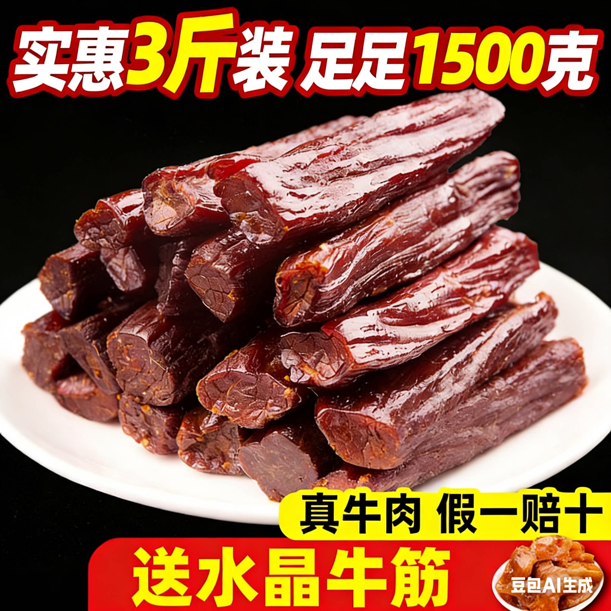 风干牛肉干官方旗舰店正宗内蒙古特产手撕牛肉干真空单独小包装湿