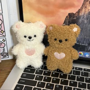 磁吸抱抱熊毛绒挂件包包钥匙扣按压会吱吱叫情侣送男女七夕礼物