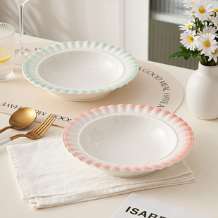罗兰8.5英寸草帽盘新款 盘子餐具碗盘 菜盘饭碗餐盘高颜值套装