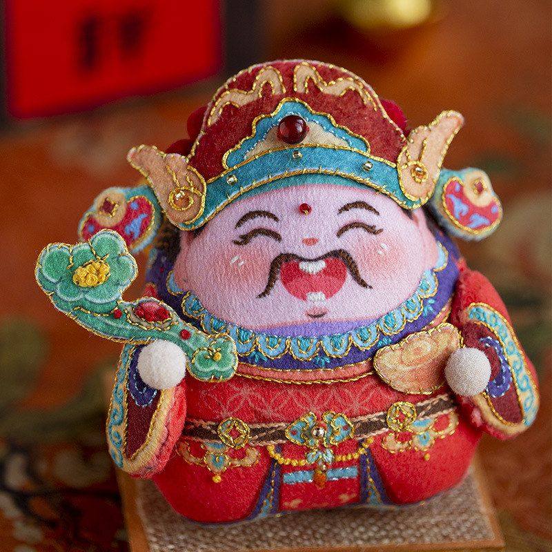 中国风财神香囊刺绣手工DIY材料包立体玩偶摆件平安符车挂件吉祥