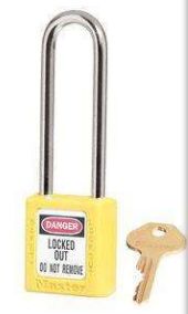 美国Master Lock玛斯特长锁钩塑料绝缘挂锁 410MCNLTYLW