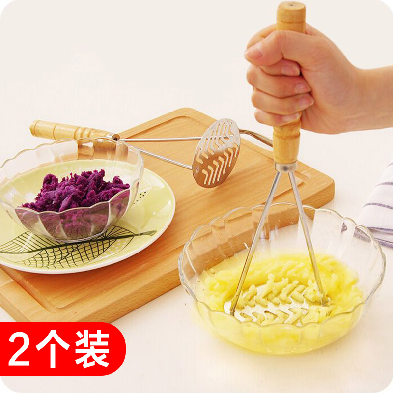 婴儿辅食捣碎不锈钢工具压泥器