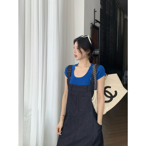 甜辣多多 U领短袖修身T恤女2026夏季新款百搭通勤上衣W9820