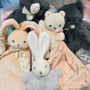 出法国小兔子小熊抱安抚巾新生儿可用安全可啃咬安抚玩偶公仔外贸