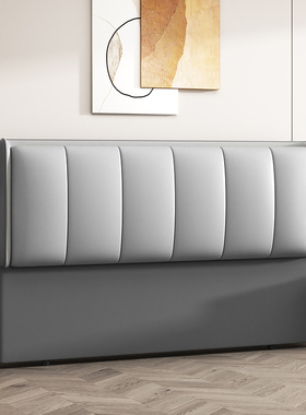 床头软包靠背单买2025新款简约现代超薄科技布单独实木落地床背板