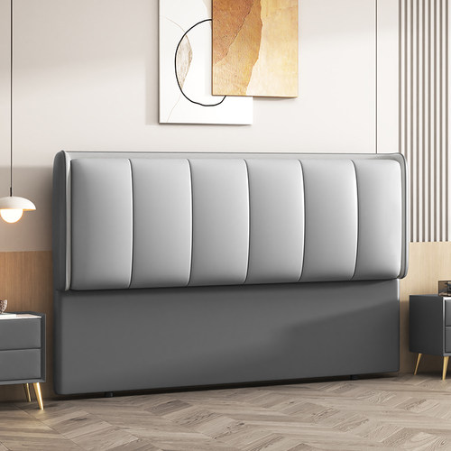 床头软包靠背单买2025新款简约现代超薄科技布单独实木落地床背板