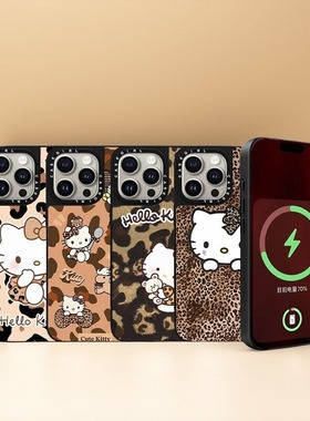 CASE豹纹HelloKitty苹果手机壳17Promax个性16PRO可爱15plus卡通14por全包防摔13磨砂亲肤11高级感彩绘保护套