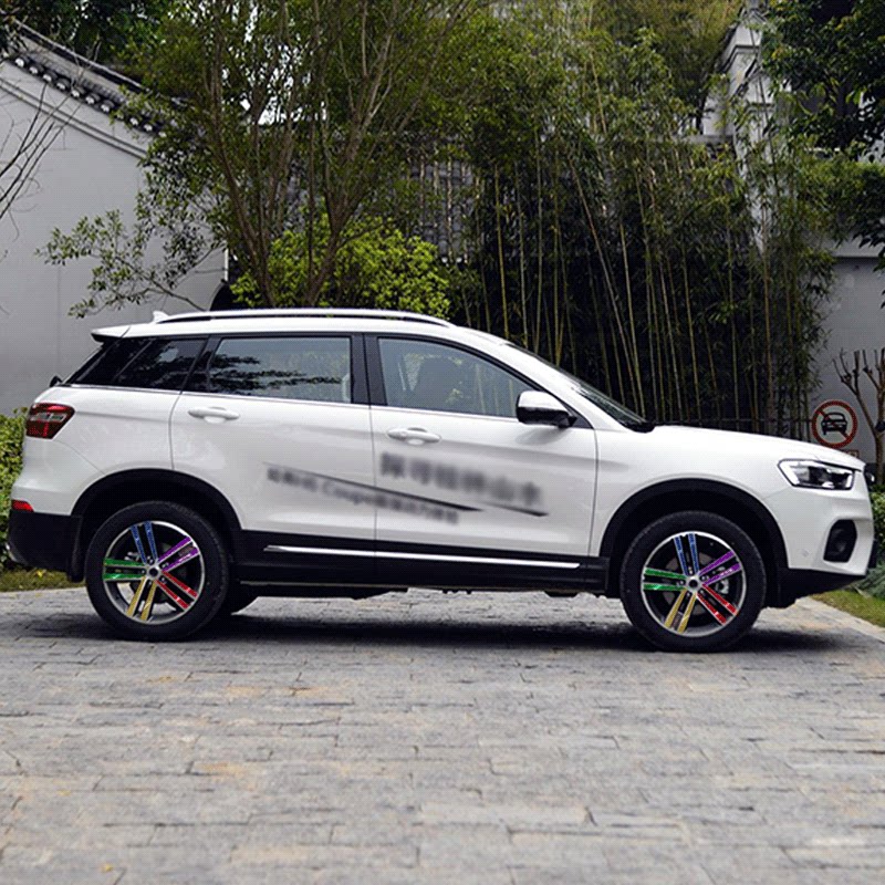专用于哈弗H6Coupe C款 轮毂贴纸 车轮改装电镀擦痕保护膜