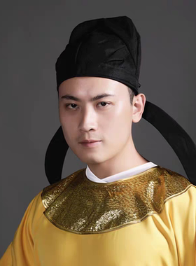 汉服帽子唐制幞头首服飞鱼服飘飘巾居士古装优雅包头帽李白帽舞台