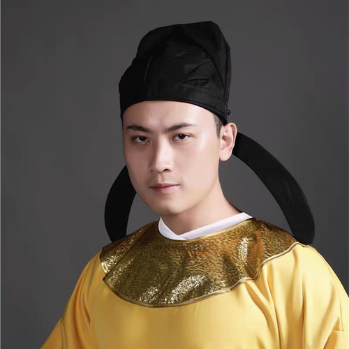 汉服帽子唐制幞头首服飞鱼服飘飘巾居士古装优雅包头帽李白帽舞台