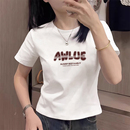 高档正肩法式小个子掐腰短款高级感流行漂亮上衣短袖t恤女夏新款