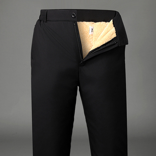 男 爸爸深档加厚休闲宽松保暖裤 中年老男冬季 加绒高腰三层外穿棉裤