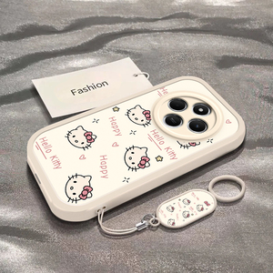 适用于红米14R手机壳红米14C新款全包防摔保护套14c小众男女款Redmi14r小清新简约彩色凯蒂猫头小米专用外壳