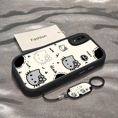 适用于vivoX23手机壳X23幻彩版新款V1809A全包防摔保护套x23男女款小清新vivi简约卡通黑白凯蒂猫头专用外壳