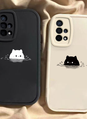 适用于OPPOA93手机壳OPPOA93s新款5G全包防摔PEHM00保护套oppoa93s男女款小众简约可爱泡汤猫咪ins风专用外壳