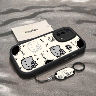 适用于OPPOA93手机壳OPPOA93s新款 小众简约黑白凯蒂猫头ins风专用外壳 5G全包防摔PEHM00保护套oppoa93s男女款