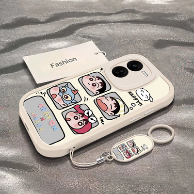 四宫格小新适用于vivoY37Pro手机壳Y37新款V2354A全包防摔保护套可爱男女款viviy37搞怪小众ins风专用外壳