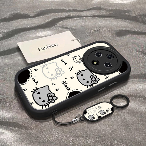 适用于OPPOA3手机壳A3Pro新款5G全包防摔PKA110保护套OPPOA3x男女款A3i简约可爱活力版黑白猫咪头专用外壳