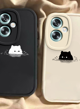 适用于OPPOA2手机壳A2Pro新款5G全包防摔PJB110保护套OPPOA2x男女款A2m简约个性可爱oppo泡汤猫咪a2x专用外壳