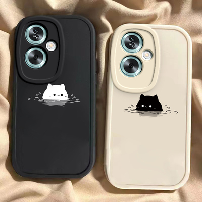 适用于OPPOA2手机壳A2Pro新款5G全包防摔PJB110保护套OPPOA2x男女款A2m简约个性可爱oppo泡汤猫咪a2x专用外壳