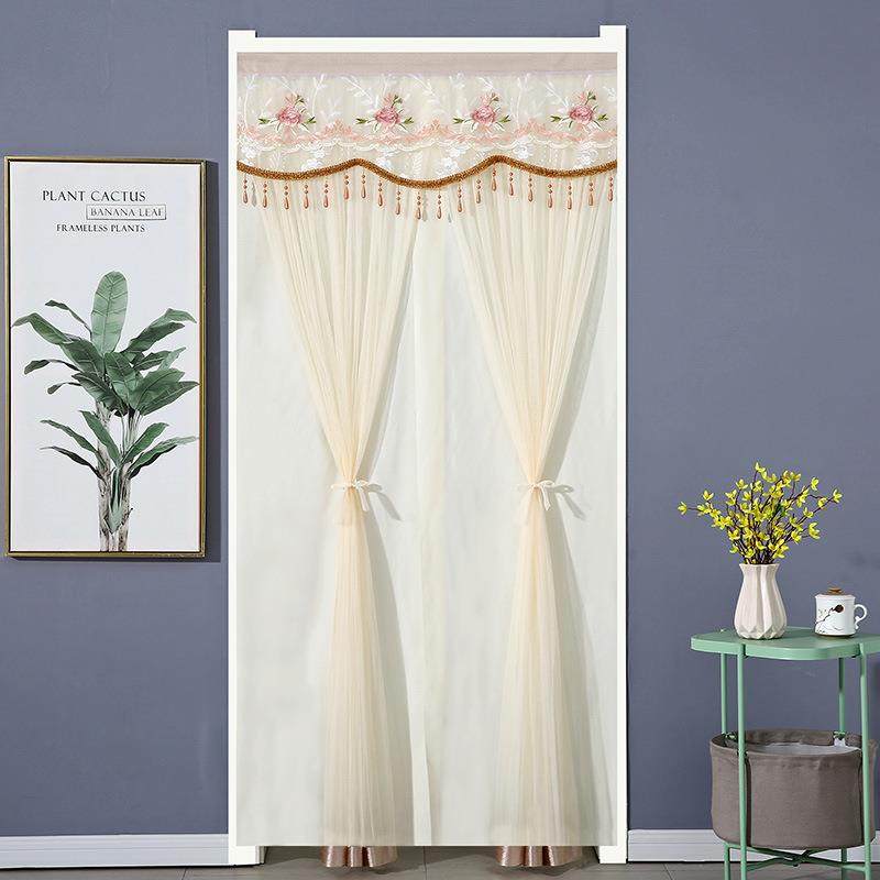 夏季新款双层中分门帘透光不透人家用卧室隔断帘免打孔自粘魔术贴,居家布艺,门帘,淘宝优惠券,粉丝福利购,淘宝优惠卷