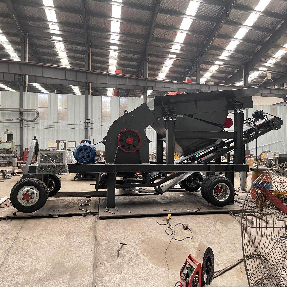 移动式锤破车 电动柴油大小型碎石车 建筑矿山破碎机 锤式制砂车,机械设备,破碎机,淘宝优惠券,粉丝福利购,淘宝优惠卷