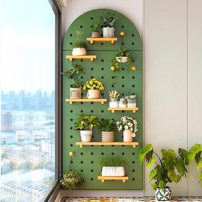 阳台花架不占空间置物架花架托架洞洞板新型挂墙自然花架植物墙