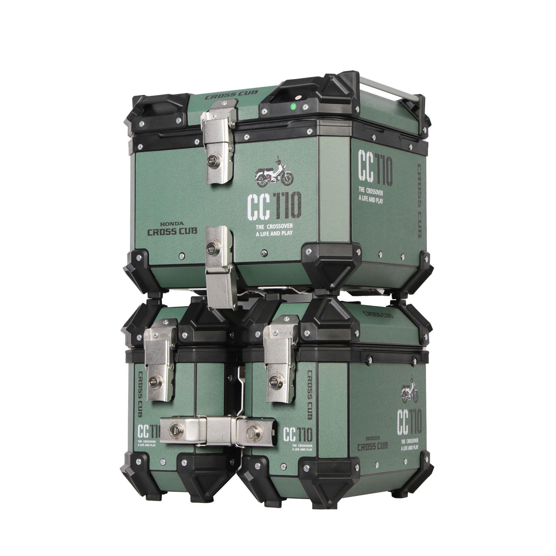 18L边箱CC110 PG-1三箱铝合金摩托车贴花尾箱电动车尾箱后备箱