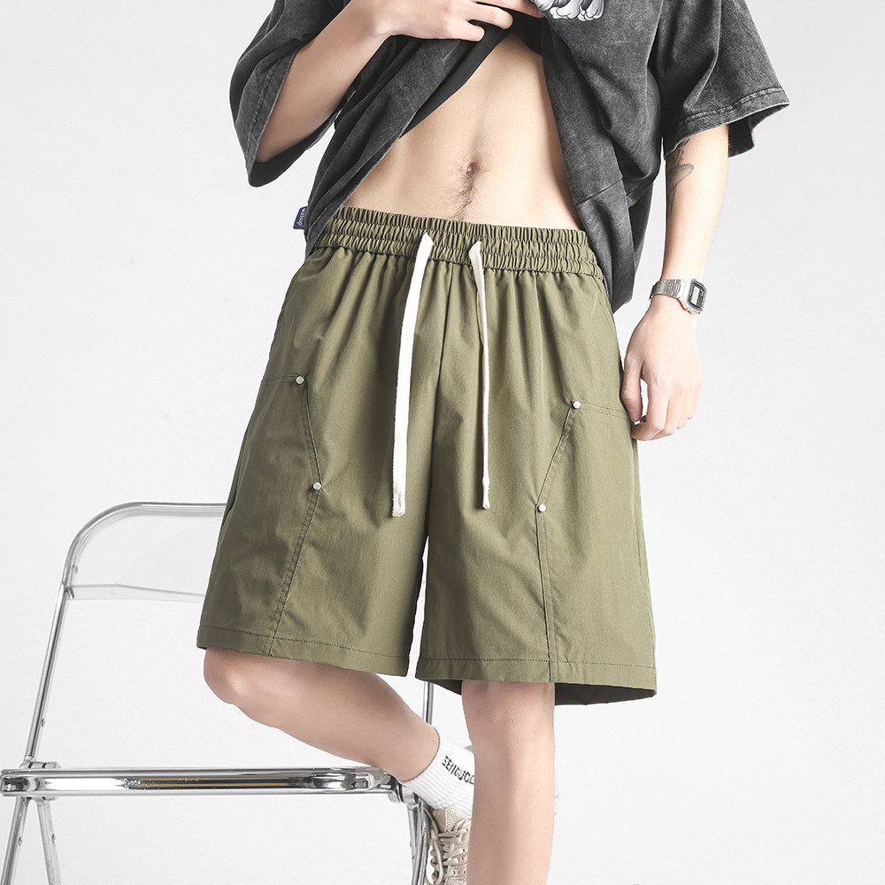 Fearless Land爆款夏季裤子2025新款美式伐木工装裤港风机能五分