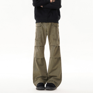 Fearless Land春季男款高街裤子工装牛仔裤美式休闲多口袋显腿长