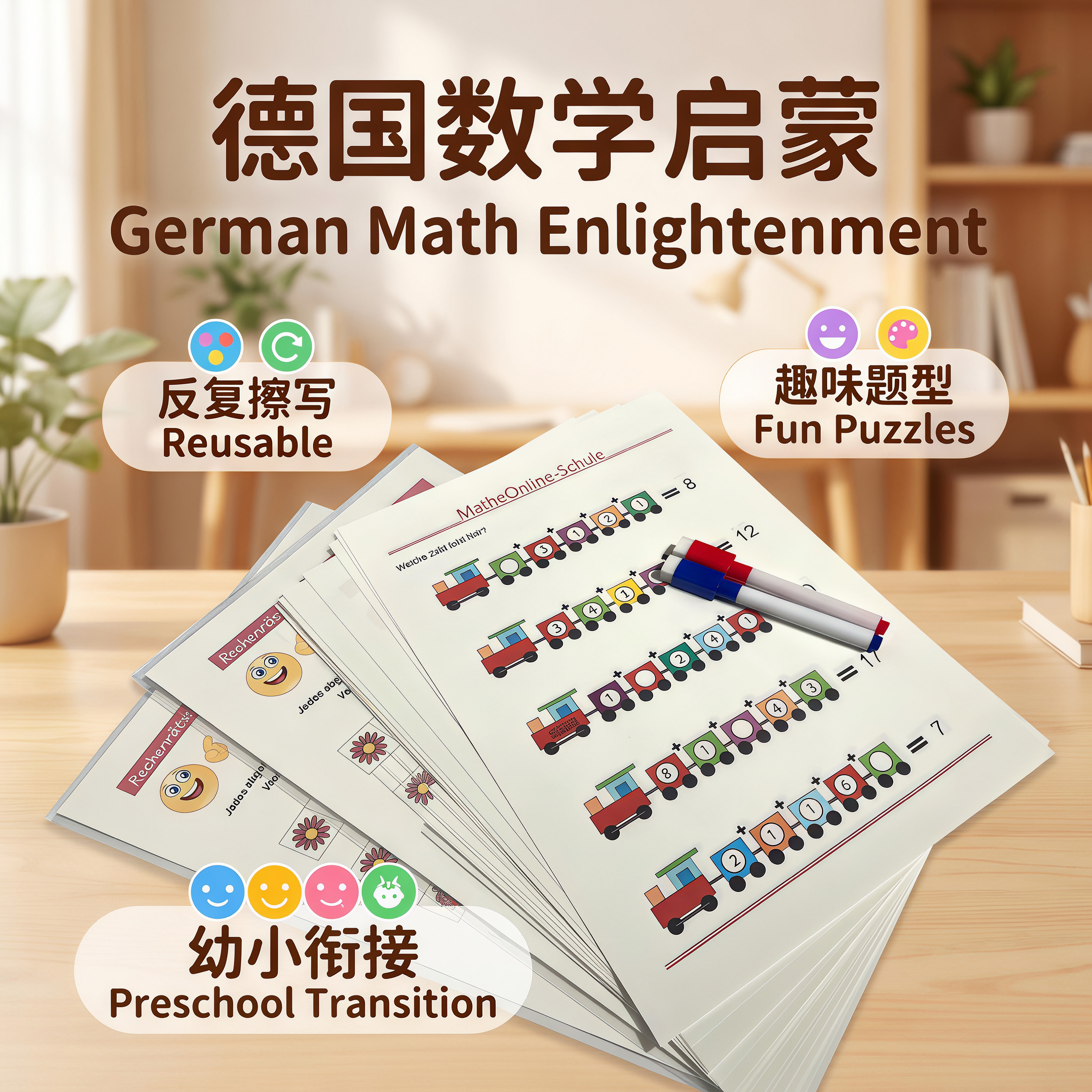 德国一年级数学加减法练习卡幼小衔接思维训练算术数字墙反复练
