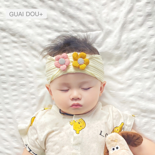 宝宝护囟门帽秋冬薄款初生婴儿胎帽新生儿卤门发带春夏季空顶帽子