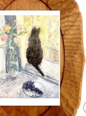 「SHUNA」黑猫的魅力 2 猫肖像画家cimi原版明信片