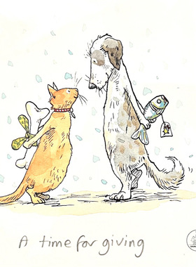 「SHUNA」 英国原版TBM贺卡3治愈系插画圣诞新年节日问候生日