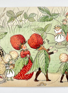 「SHUNA」花儿与少年1 瑞典原版Elsa Beskow治愈系插画明信片