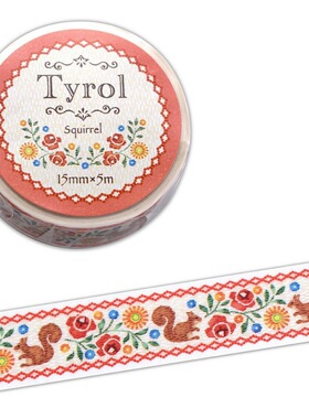 「SHUNA」美好治愈的欧洲Tyrol民族风刺绣花纹和纸胶带日本产